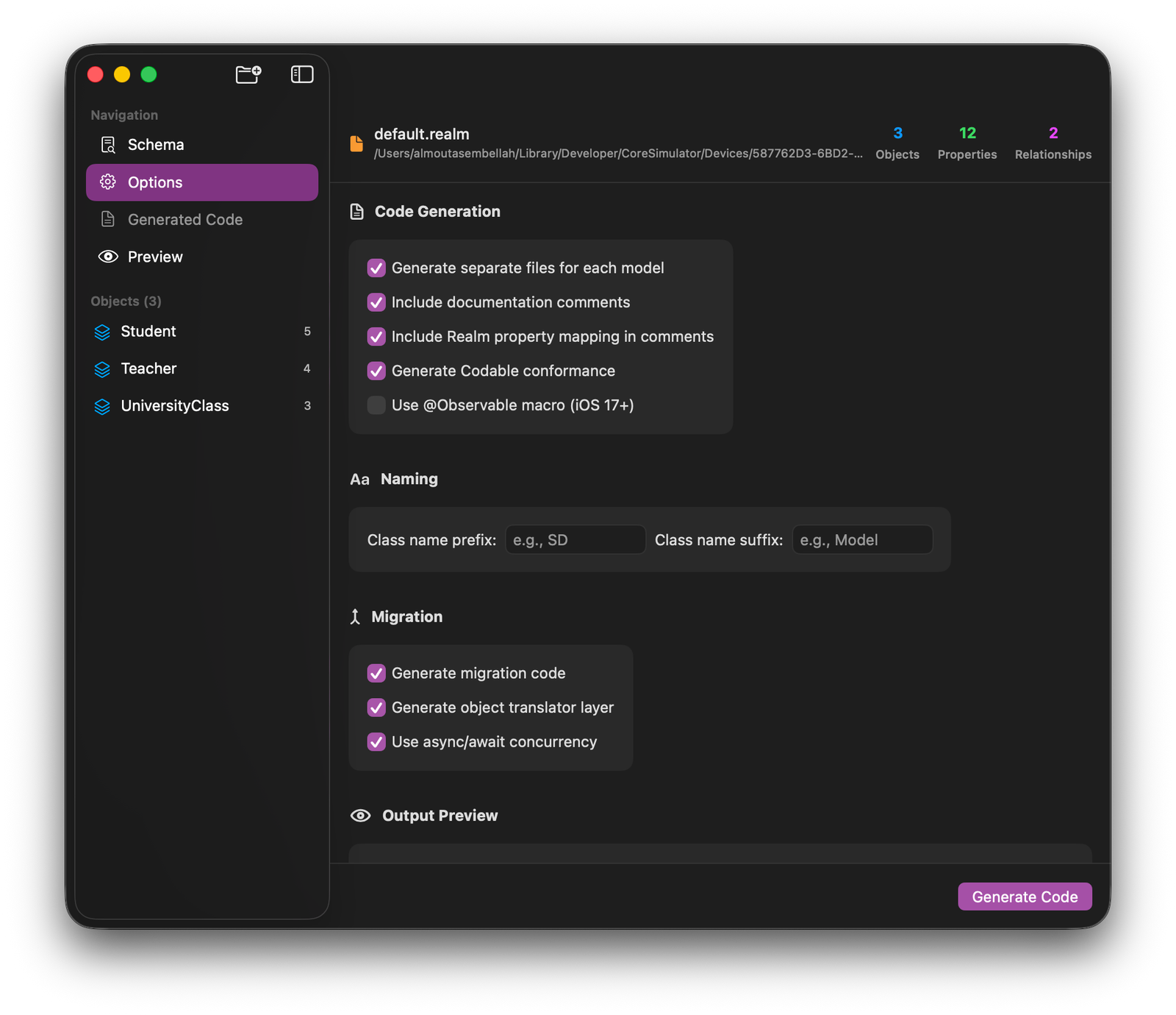Configuration Options
